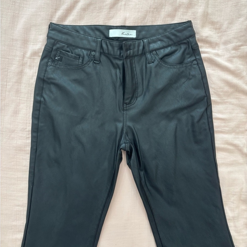Leather Bootcut Pants